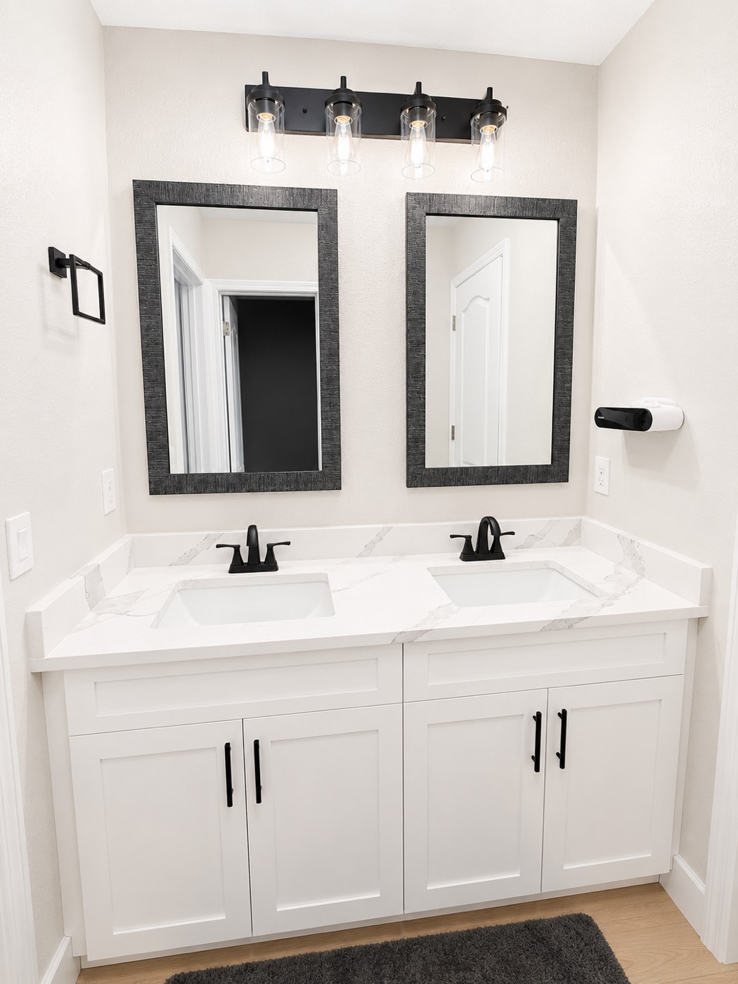 Jack and Jill bathroom after remodel